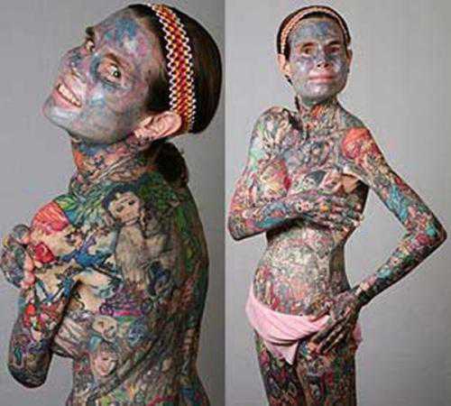 Синяя болезнь или зависимость от татуировок и самые татуированные люди в мире
